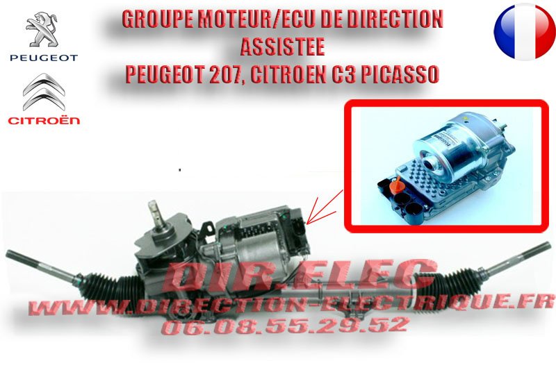 réparation, vente pompe de direction, moteur de direction Peugeot 207
199 euros ttc garantie 1 an
